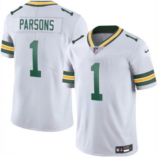 Men's Green Bay Packers #1 Micah Parsons White 2025 Vapor Untouchable Limited Football Stitched Jersey - Ujersey