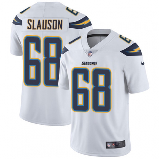 Youth Nike Los Angeles Chargers #68 Matt Slauson White Vapor Untouchable Limited Player NFL Jersey - Ujersey
