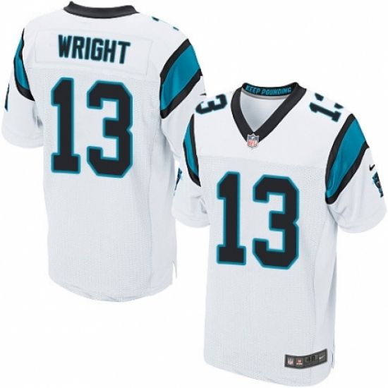 Men's Nike Carolina Panthers #13 Jarius Wright Elite White NFL Jersey - Ujersey