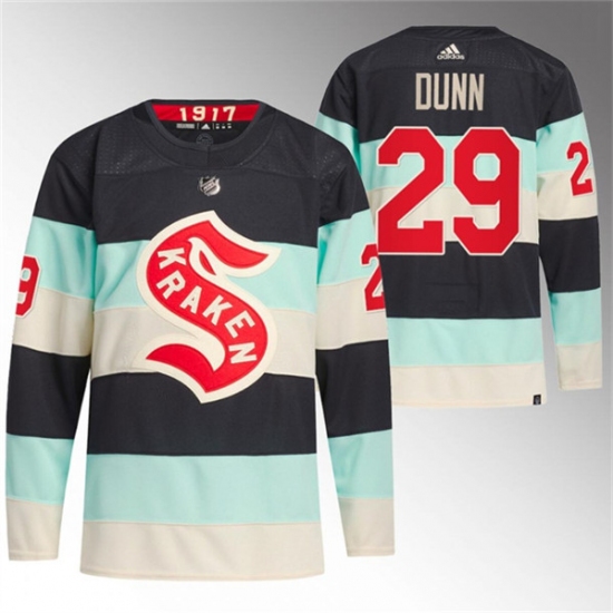 Men's Seattle Kraken #29 Vince Dunn Deep Sea Blue 2024 Winter Classic Primegreen Stitched Jersey - Ujersey
