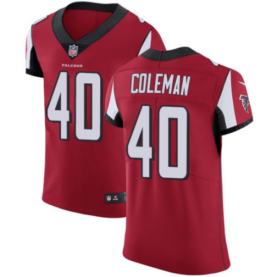 Men's Nike Atlanta Falcons #40 Derrick Coleman Red Team Color Vapor Untouchable Elite Player NFL Jersey - Ujersey
