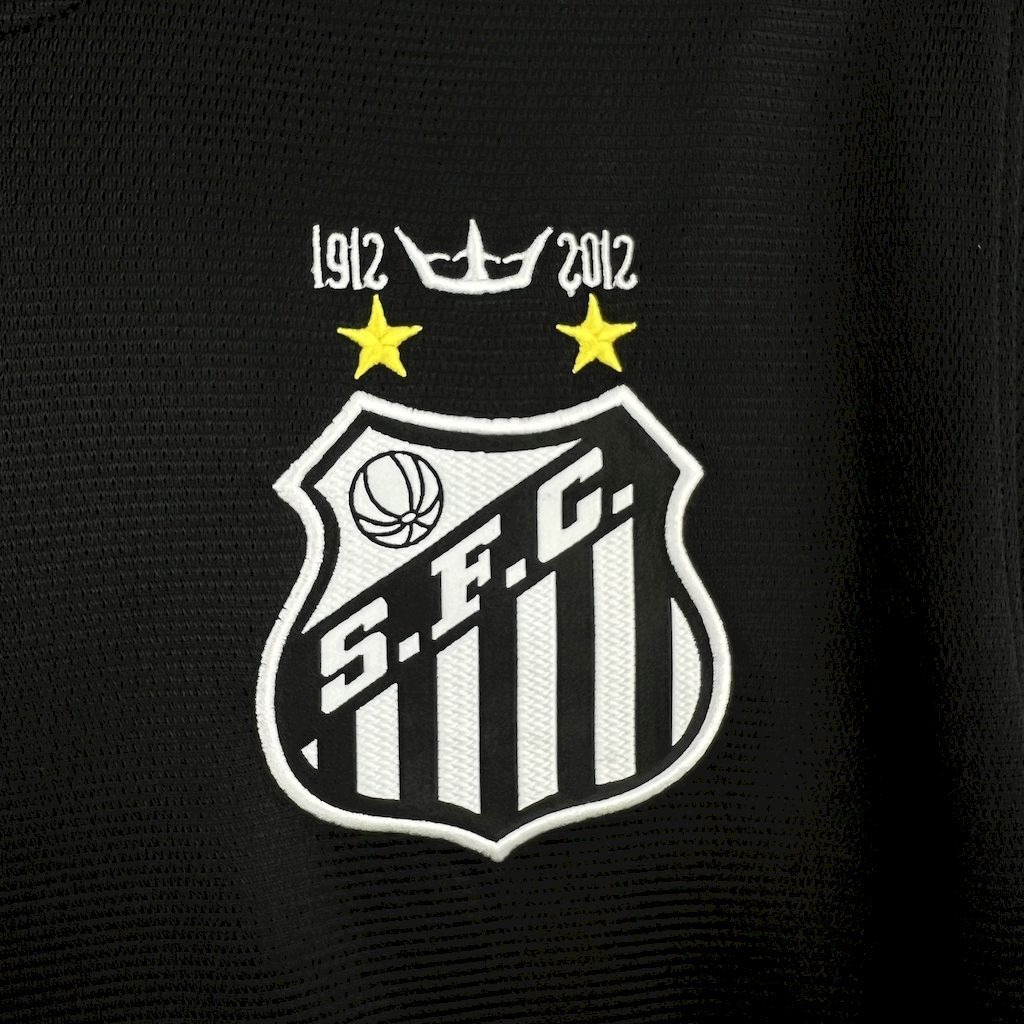 Santos FC Retro Soccer Jersey Black Edition Custom Shirt 2012 - ujerseystore
