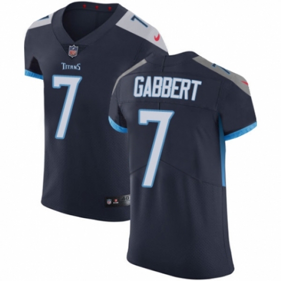 Men's Nike Tennessee Titans #7 Blaine Gabbert Navy Blue Team Color Vapor Untouchable Elite Player NFL Jersey - Ujersey