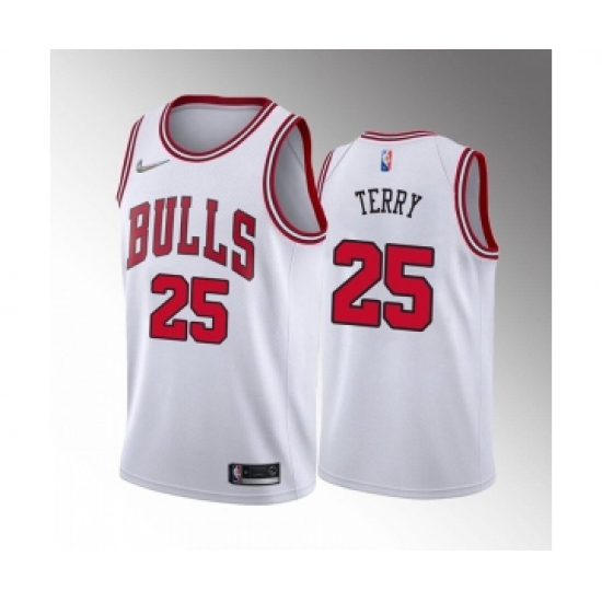 Men's Chicago Bulls #25 Dalen Terry White Stitched Basketball Jersey - Ujersey