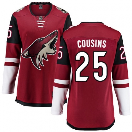 Women's Arizona Coyotes #25 Nick Cousins Authentic Burgundy Red Home Fanatics Branded Breakaway NHL Jersey - Ujersey