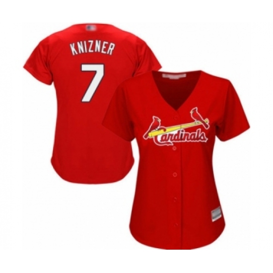Women's St. Louis Cardinals #7 Andrew Knizner Authentic Red Alternate Cool Base Baseball Player Jersey - Ujersey