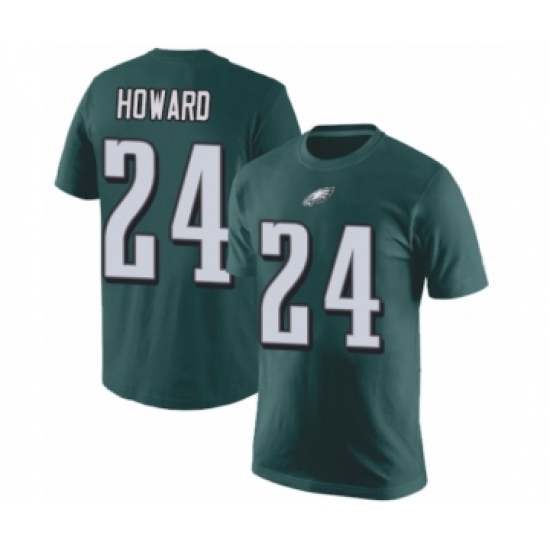 Philadelphia Eagles #24 Jordan Howard Green Rush Pride Name & Number T-Shirt - Ujersey