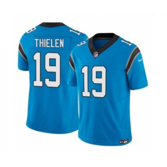 Men's Nike Carolina Panthers #19 Adam Thielen Blue 2023 F.U.S.E. Vapor Untouchable Football Stitched Jersey - Ujersey