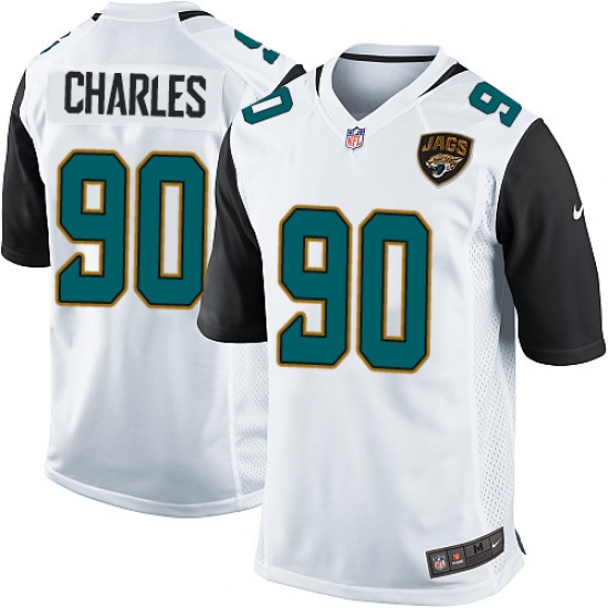 Men's Nike Jacksonville Jaguars #90 Stefan Charles Game White NFL Jersey