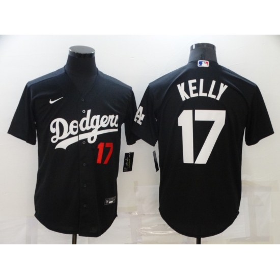 Men's Los Angeles Dodgers #17 Joe Kelly Black Game Collection Baseball Jersey - Ujersey