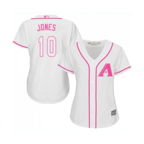 Women's Arizona Diamondbacks #10 Adam Jones Replica White Fashion Baseball Jersey