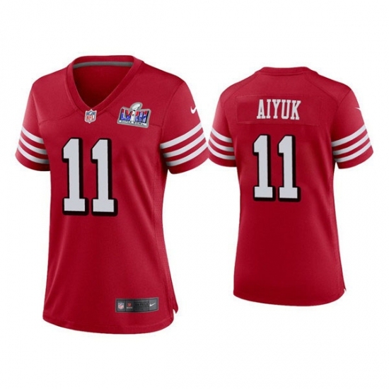 Women's San Francisco 49ers #11 Brandon Aiyuk Red 2023 F U S E Vapor Untouchable Limited Stitched Football 2024 Super Bowl LVIII Jersey - Ujersey