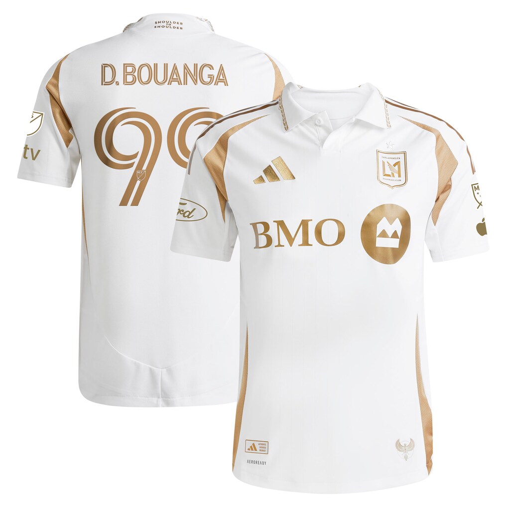 Men's LAFC Denis Bouanga adidas White 2025 Secondary Authentic Player Jersey - Ujersey
