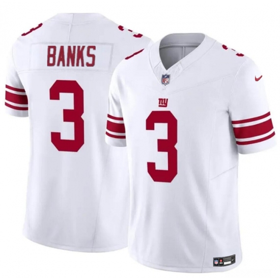 Men's New York Giants #3 Deonte Banks White 2023 F.U.S.E. Vapor Untouchable Limited Football Stitched Jersey - Ujersey