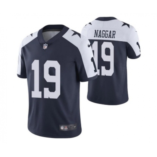 Men's Dallas Cowboys #19 Chris Naggar Navy White Vapor Limited Stitched Jersey - Ujersey