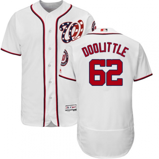 Men's Majestic Washington Nationals #62 Sean Doolittle White Flexbase Authentic Collection MLB Jersey