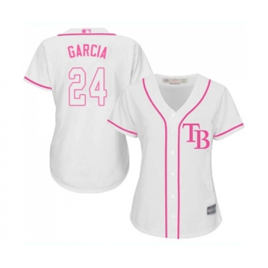 Women's Tampa Bay Rays #24 Avisail Garcia Replica White Fashion Cool Base Baseball Jersey - Ujersey
