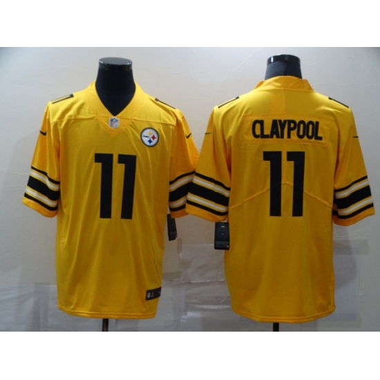 Men's Pittsburgh Steelers #11 Chase Claypool Limited Gold Inverted Legend Football Jersey - Ujersey