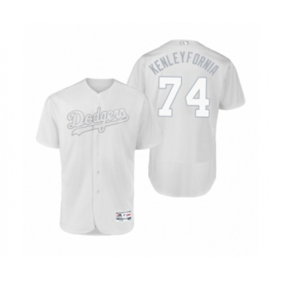 Men's Los Angeles Dodgers #74 Kenley Jansen Kenleyfornia White 2019 Players Weekend Authentic Jersey - Ujersey