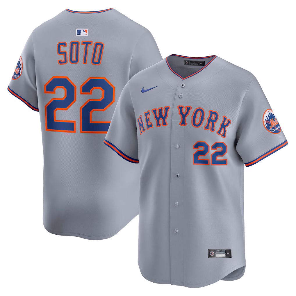Men's New York Mets Juan Soto Nike Gray Road Limited Player Jersey - U-jersey