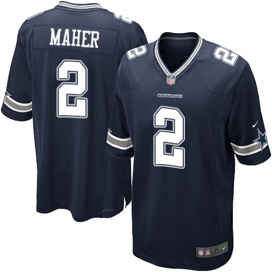 Men's Nike Dallas Cowboys #2 Brett Maher Game Navy Blue Team Color NFL Jersey - Ujersey
