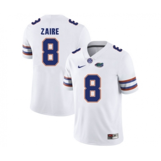 Florida Gators 8 Malik Zaire White College Football Jersey - Ujersey
