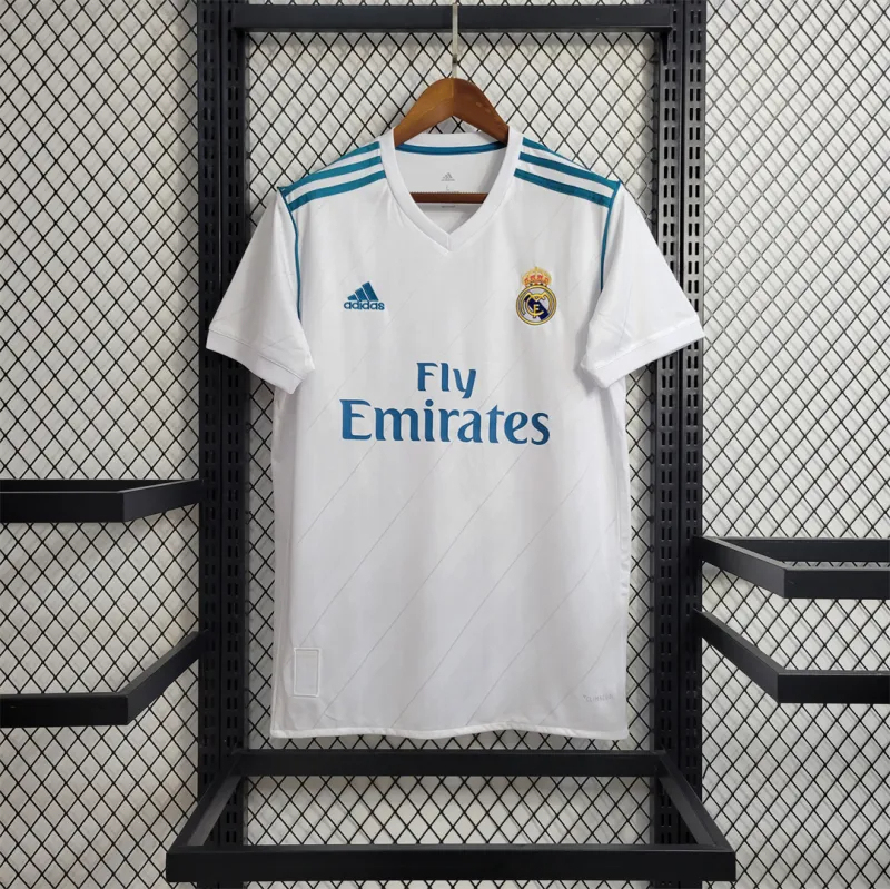 Real Madrid Retro Jersey Home Custom Soccer Shirt 2017/18 - ujerseystore