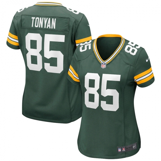 Women's Green Bay Packers #85 Robert Tonyan Nike Green Game Jersey - Ujersey