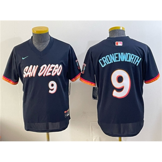 Youth San Diego Padres #9 Jake Cronenworth Obsidian 2026 City Connect Stadium Stitched Baseball Jersey - Ujersey
