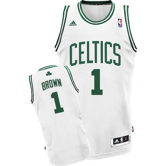 Men's Adidas Boston Celtics #1 Walter Brown Swingman White Home NBA Jersey - Ujersey