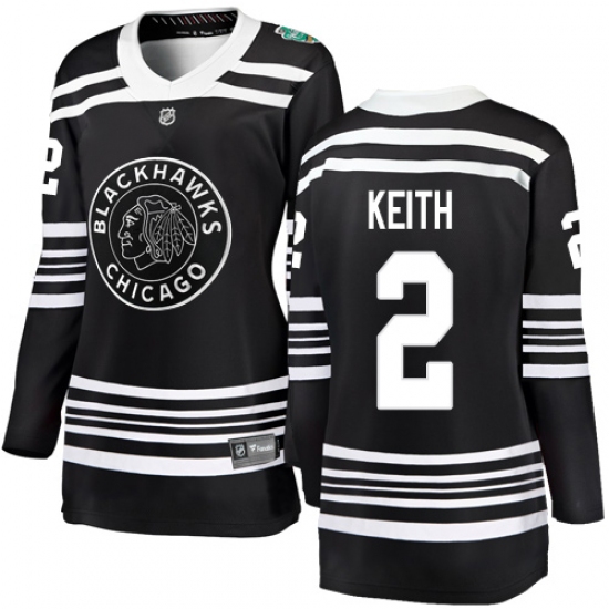 Women's Chicago Blackhawks #2 Duncan Keith Black 2019 Winter Classic Fanatics Branded Breakaway NHL Jersey - Ujersey