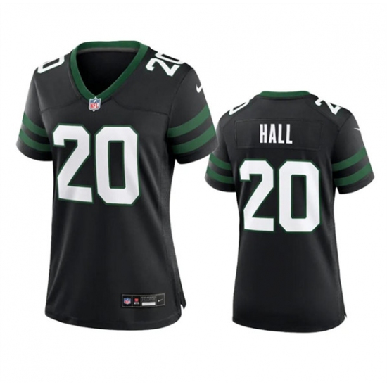 Women's New York Jets #20 Breece Hall Black 2024 Football Stitched Jersey(Run Small)