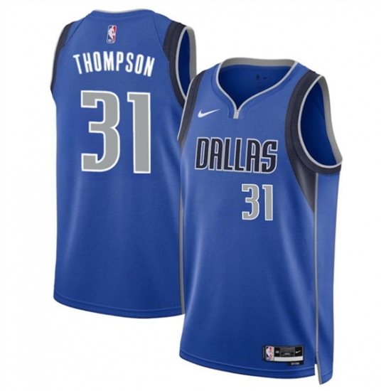 Men's Dallas Mavericks #31 Klay Thompson Blue 2024 Icon Edition Stitched Basketball Jersey - Ujersey