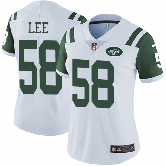 Women's Nike New York Jets #58 Darron Lee White Vapor Untouchable Limited Player NFL Jersey - Ujersey