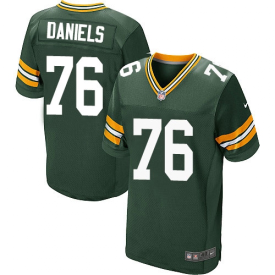 Men's Nike Green Bay Packers #76 Mike Daniels Elite Green Team Color NFL Jersey - Ujersey