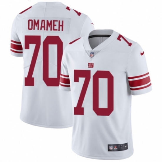 Men's Nike New York Giants #70 Patrick Omameh White Vapor Untouchable Limited Player NFL Jersey - Ujersey