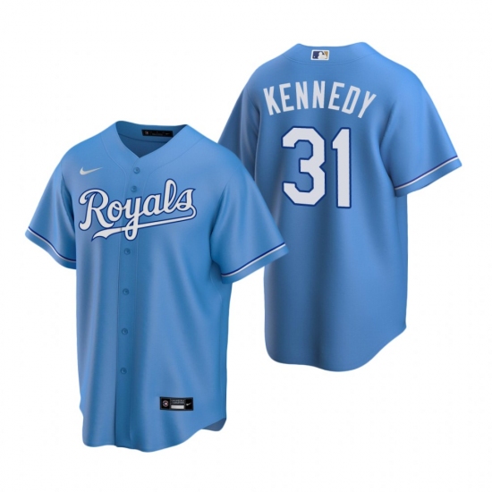 Men's Nike Kansas City Royals #31 Ian Kennedy Light Blue Alternate Stitched Baseball Jersey - Ujersey
