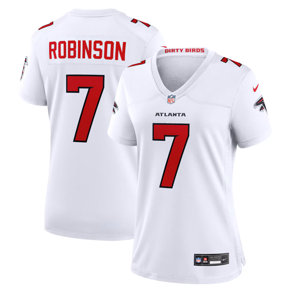Women's Atlanta Falcons Bijan Robinson Nike White Game Jersey - Vujersey Los Angeles Rams
