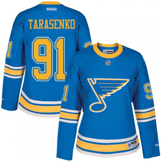 Women's Reebok St. Louis Blues #91 Vladimir Tarasenko Authentic Blue 2017 Winter Classic NHL Jersey - Ujersey