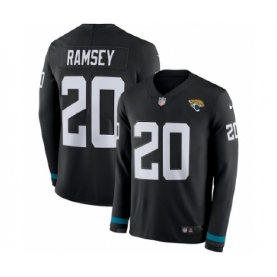 Men's Nike Jacksonville Jaguars #20 Jalen Ramsey Limited Black Therma Long Sleeve NFL Jersey - Ujersey