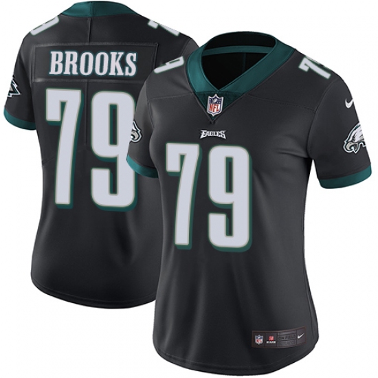 Women's Nike Philadelphia Eagles #79 Brandon Brooks Black Alternate Vapor Untouchable Limited Player NFL Jersey - Ujersey