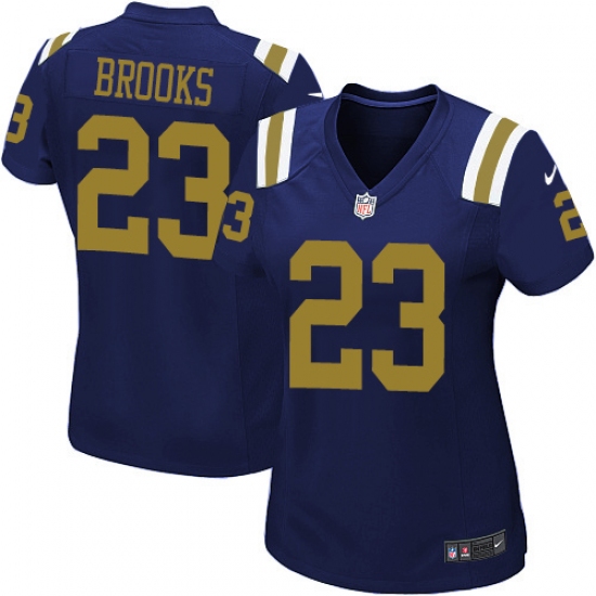 Women's Nike New York Jets #23 Terrence Brooks Elite Navy Blue Alternate NFL Jersey - Ujersey