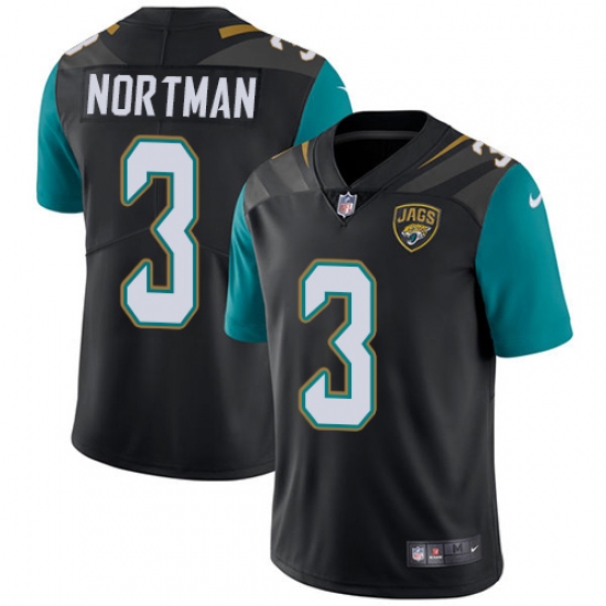 Youth Nike Jacksonville Jaguars #3 Brad Nortman Black Alternate Vapor Untouchable Limited Player NFL Jersey - Ujersey