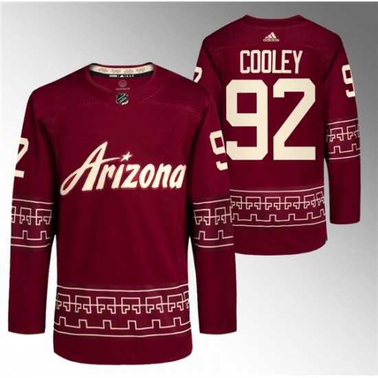 Men's Arizona Coyotes #92 Logan Cooley Garnet Alternate Pro Jersey - Ujersey