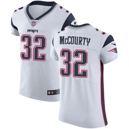 Men's Nike New England Patriots #32 Devin McCourty White Vapor Untouchable Elite Player NFL Jersey - Ujersey