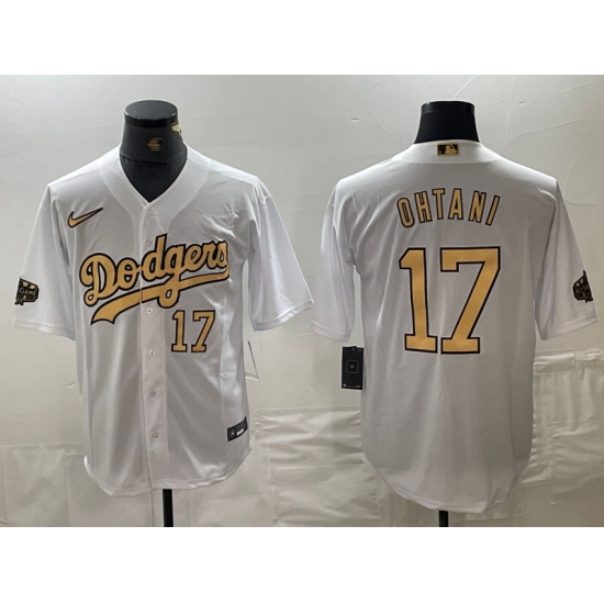 Men's Los Angeles Dodgers #17 Shohei Ohtani Number White 2022 All Star Stitched Cool Base Nike Jerseys - Ujersey