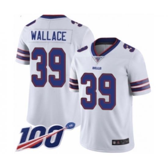 Men's Buffalo Bills #39 Levi Wallace White Vapor Untouchable Limited Player 100th Season Football Jersey - Ujersey