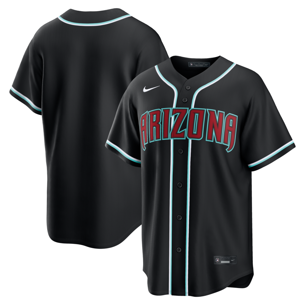 Men's Arizona Diamondbacks  Nike Fashion Replica Black Out Jersey - Ujersey
