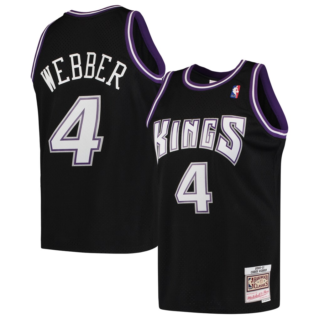 Men's Sacramento Kings Chris Webber Mitchell & Ness Black 2000/01 Hardwood Classics Swingman Jersey - Ujersey Shop