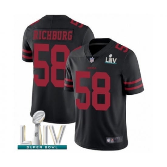 Men's San Francisco 49ers #58 Weston Richburg Black Alternate Vapor Untouchable Limited Player Super Bowl LIV Bound Football Jersey - Ujersey